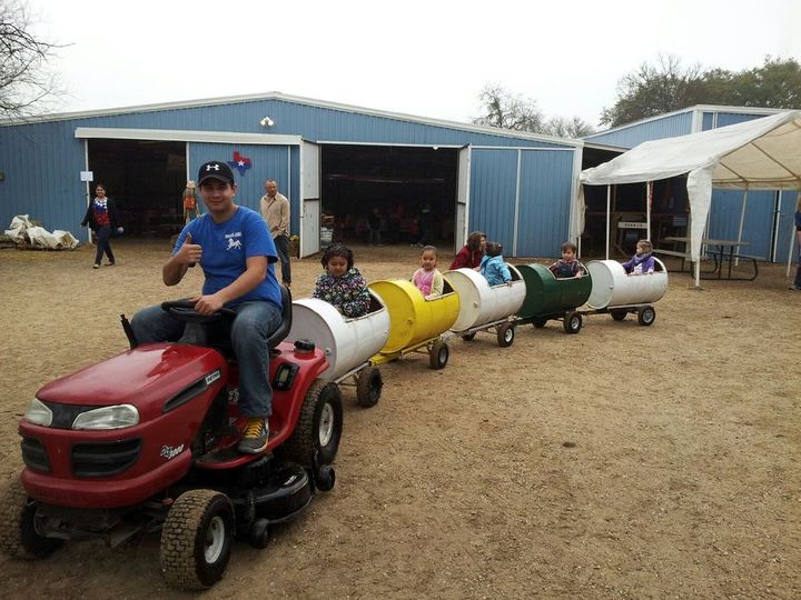 Our fun barrel train for rent